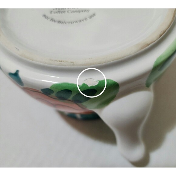 Starbucks Teapot with Lid Handpainted in Italy Colorful Floral - *FLAWS* - Picture 10 of 12